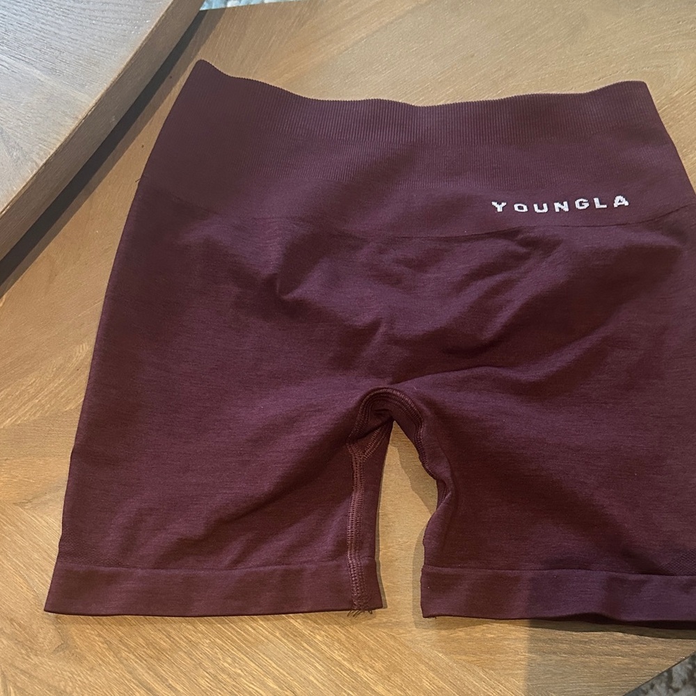 YoungLA Maroon Athletic Shorts